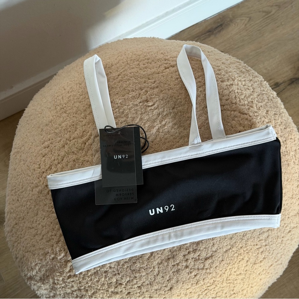 Black and White Bandeau Top